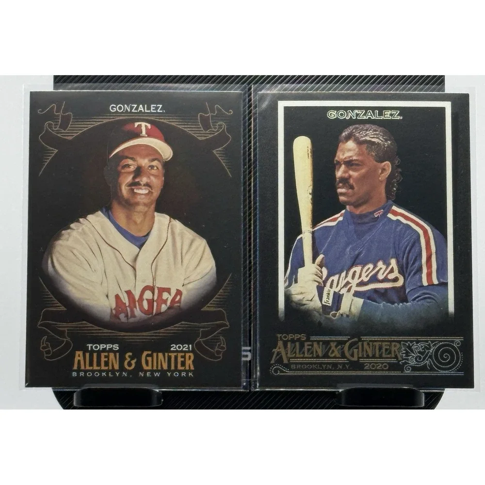 2020 Topps Allen & Ginter #315 Juan Gonzalez + 2021 #162 Black Border Baseball